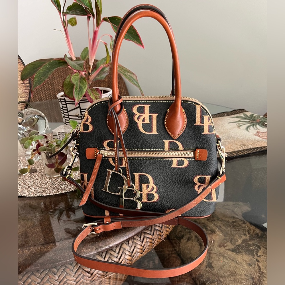Dooney & Burke Vintage Domed Mono Satchel